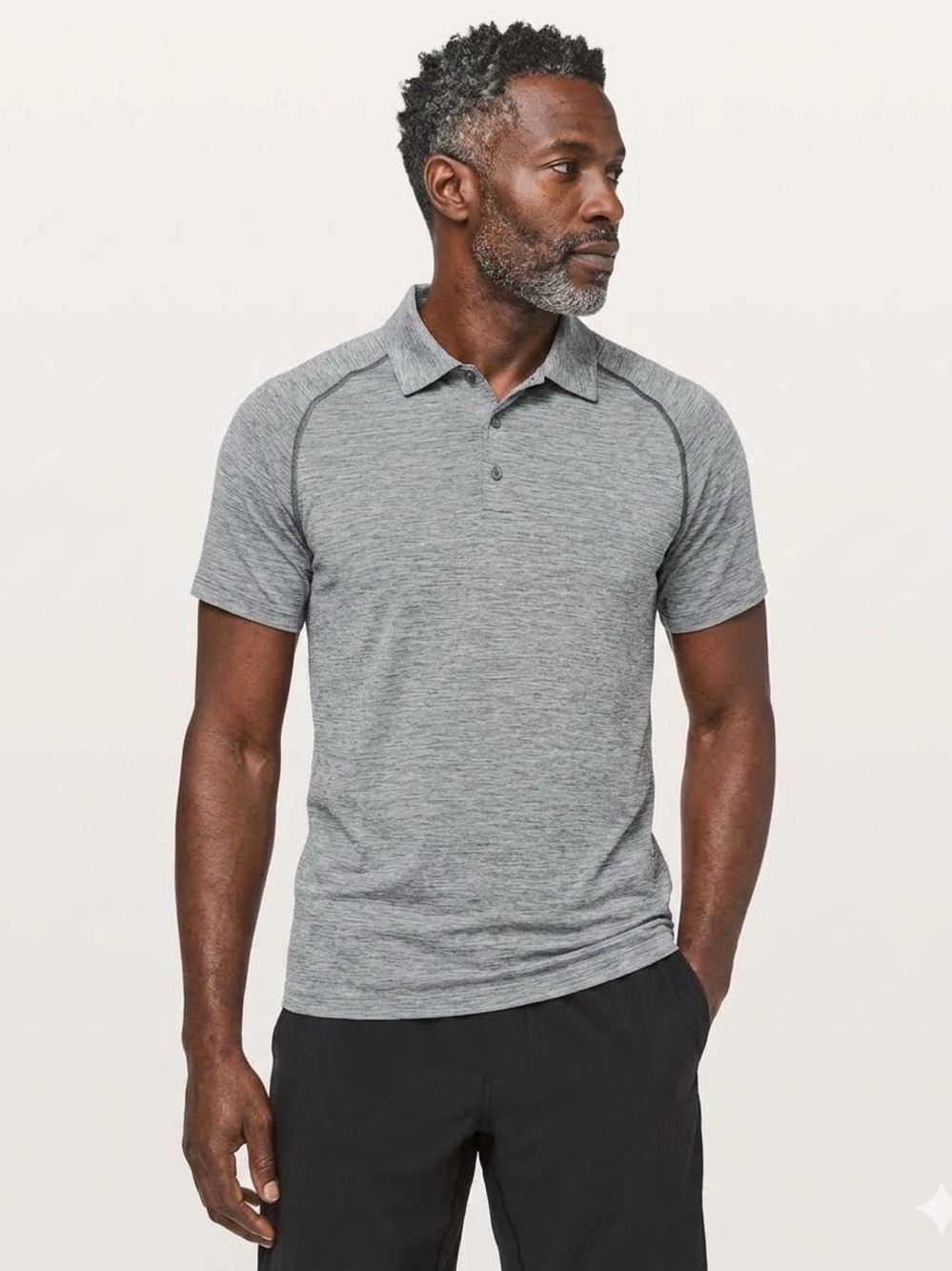 Lululemon Metal Vent Tech Polo Shirt Men's XXL Gray Heather Short Sleeve Golf